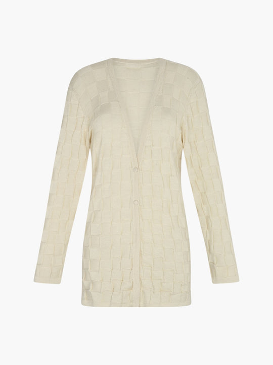 Taki Light Knit Cardigan | Ivory