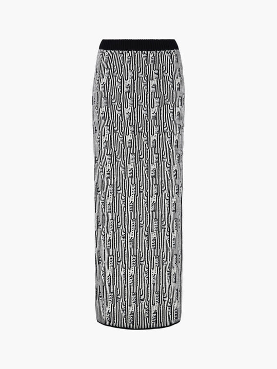 Tayta Maxi Skirt | Black/Ivory