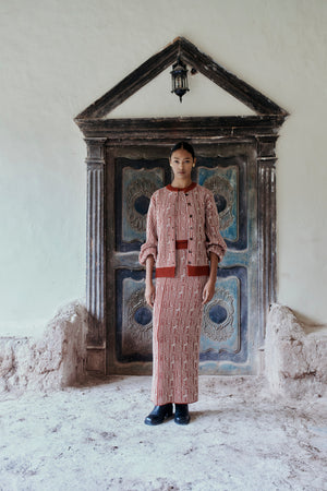 Tayta Maxi Skirt | Burgundy/Ivory Tayta Maxi Skirt | Burgundy/Ivory