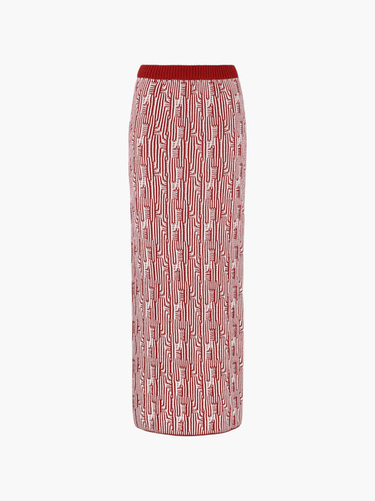 Tayta Maxi Skirt | Burgundy/Ivory