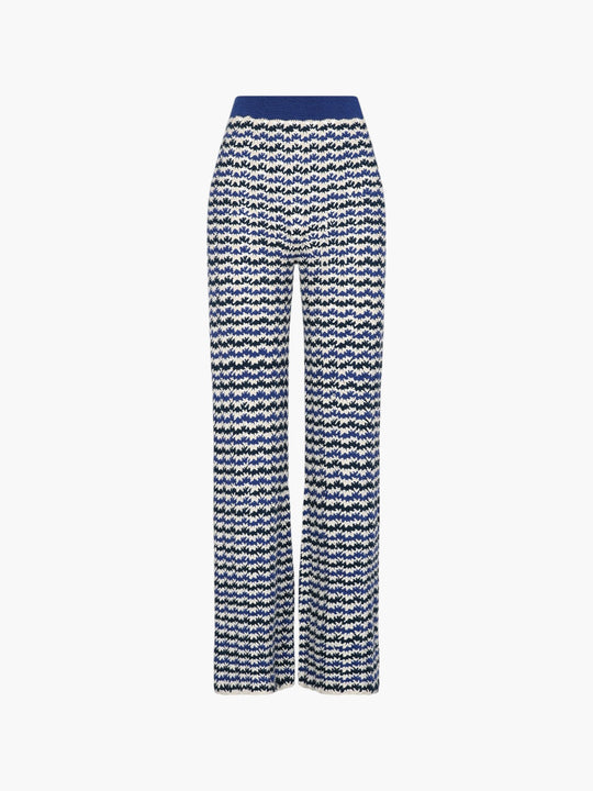 Wayra Crochet Pants | Blues/Ivory