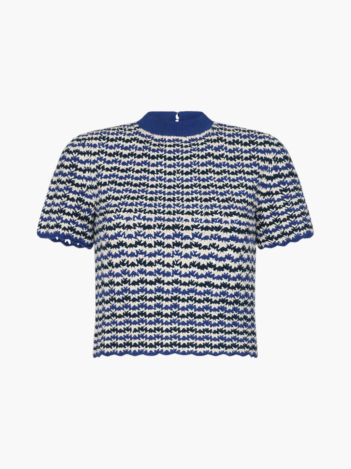 Wayra Crochet Top | Blues/Ivory Wayra Crochet Top | Blues/Ivory