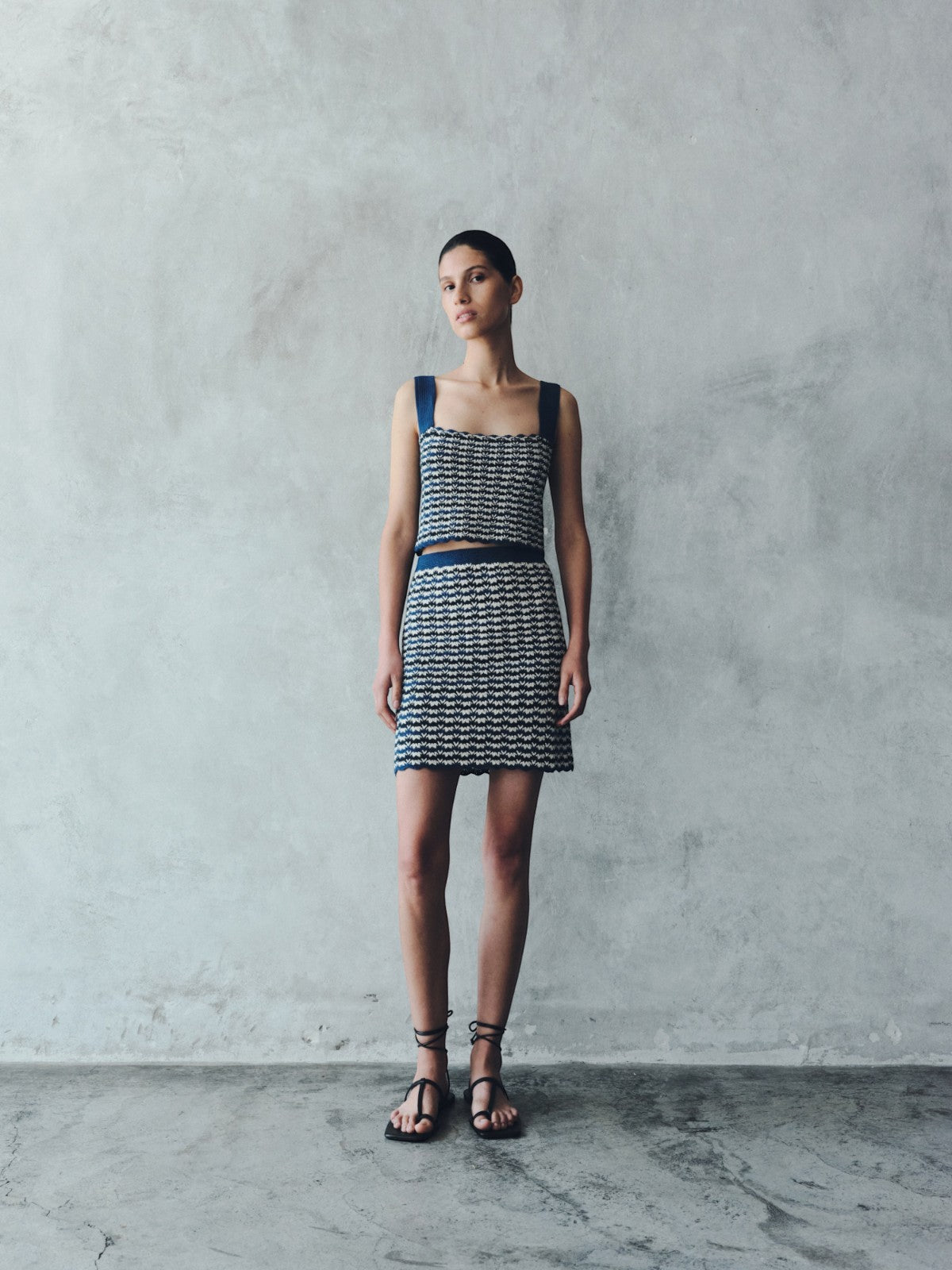 Wayra Mini Skirt | Blues/Ivory Wayra Mini Skirt | Blues/Ivory