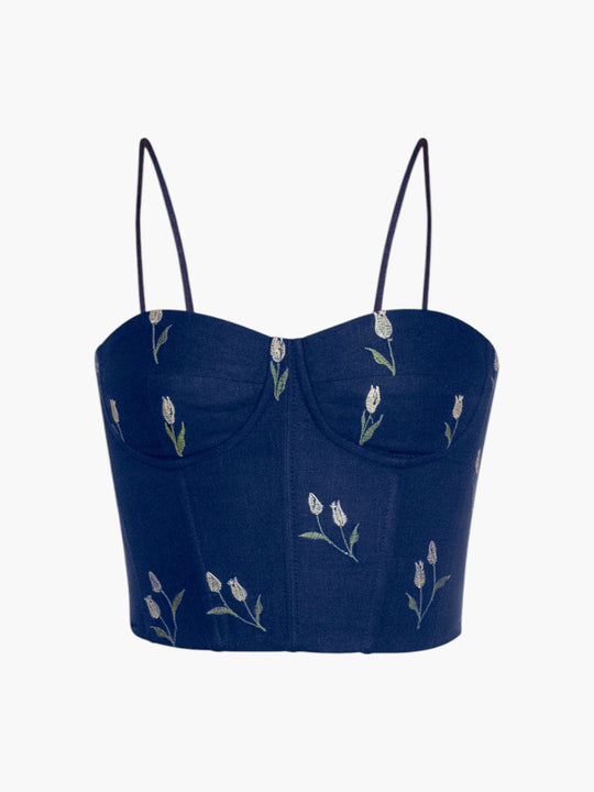 Lovely Tulip Corset | Navy
