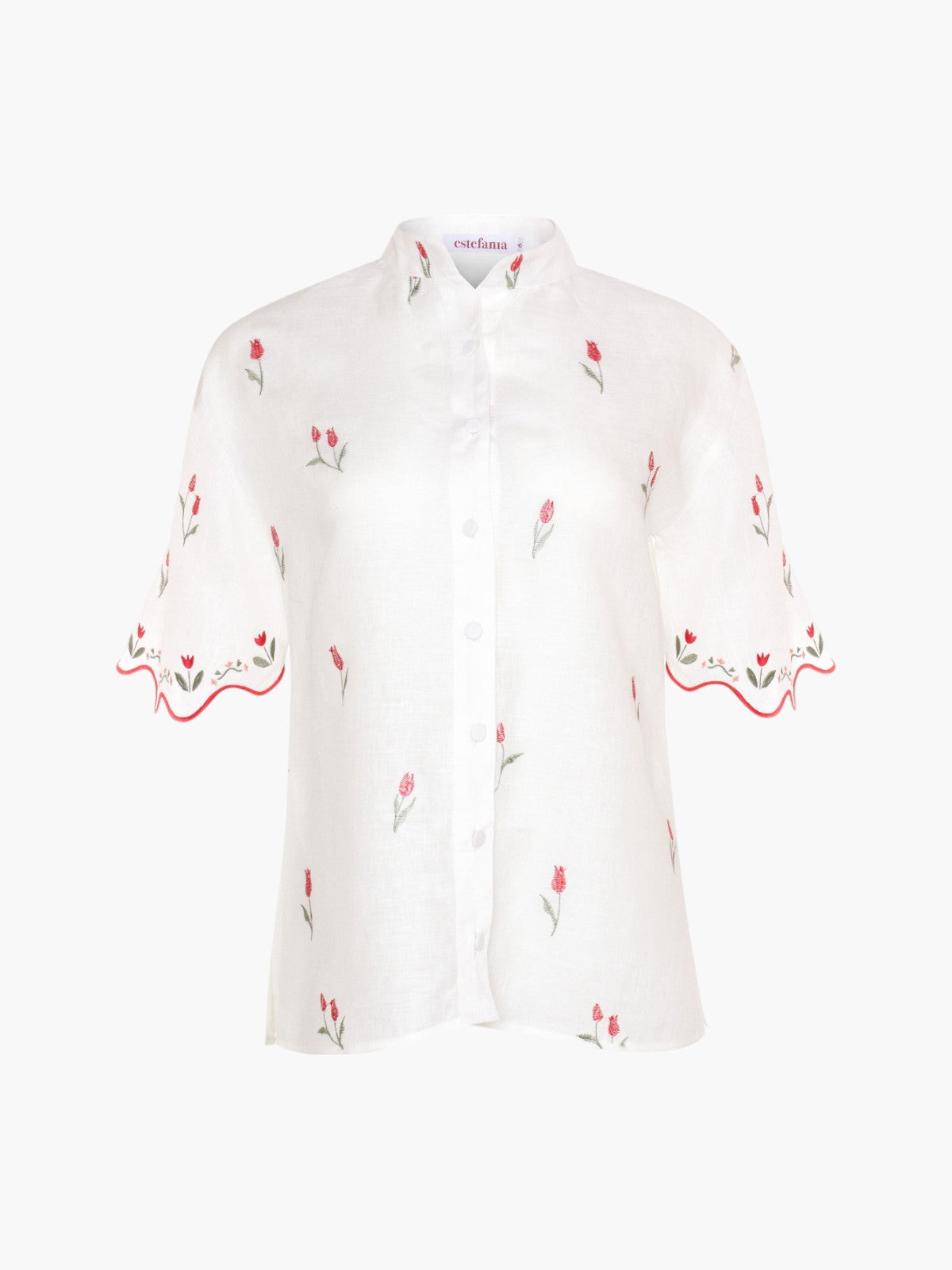 Lovely Tulip Short Sleeve Shirt | Ivory Lovely Tulip Short Sleeve Shirt | Ivory