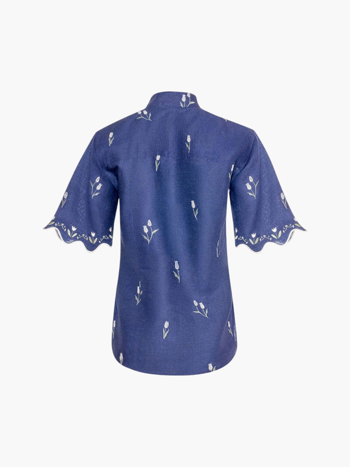 Lovely Tulip Short Sleeve Shirt | Navy Lovely Tulip Short Sleeve Shirt | Navy