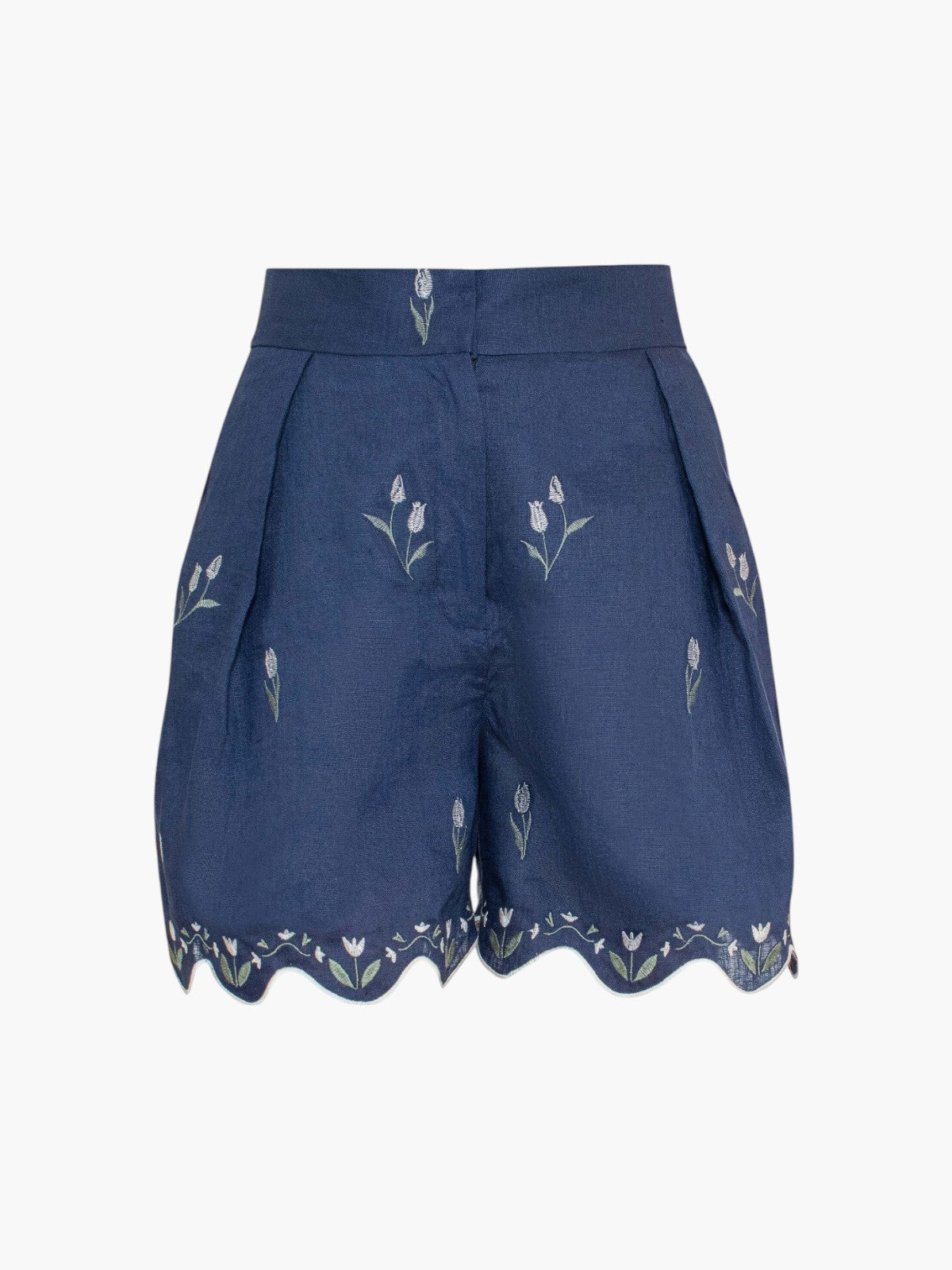 Lovely Tulips Shorts | Navy