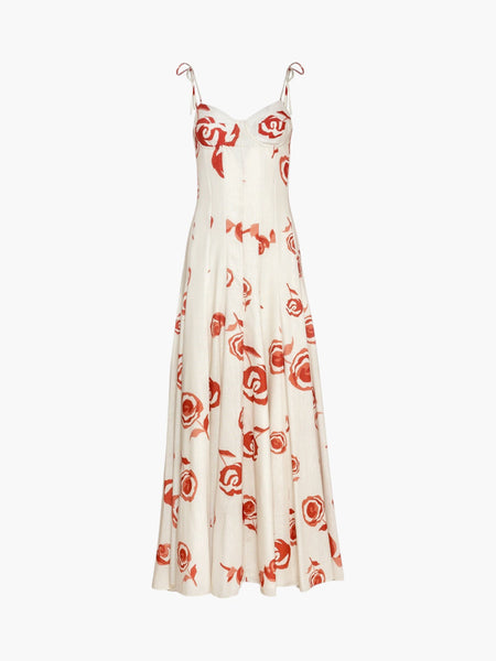 Rosetta Maxi Dress | Ivory/Red | Fashionkind