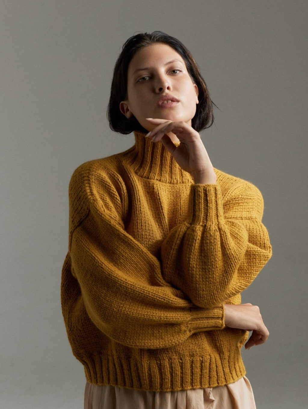 Evie Midi Sweater | Mustard