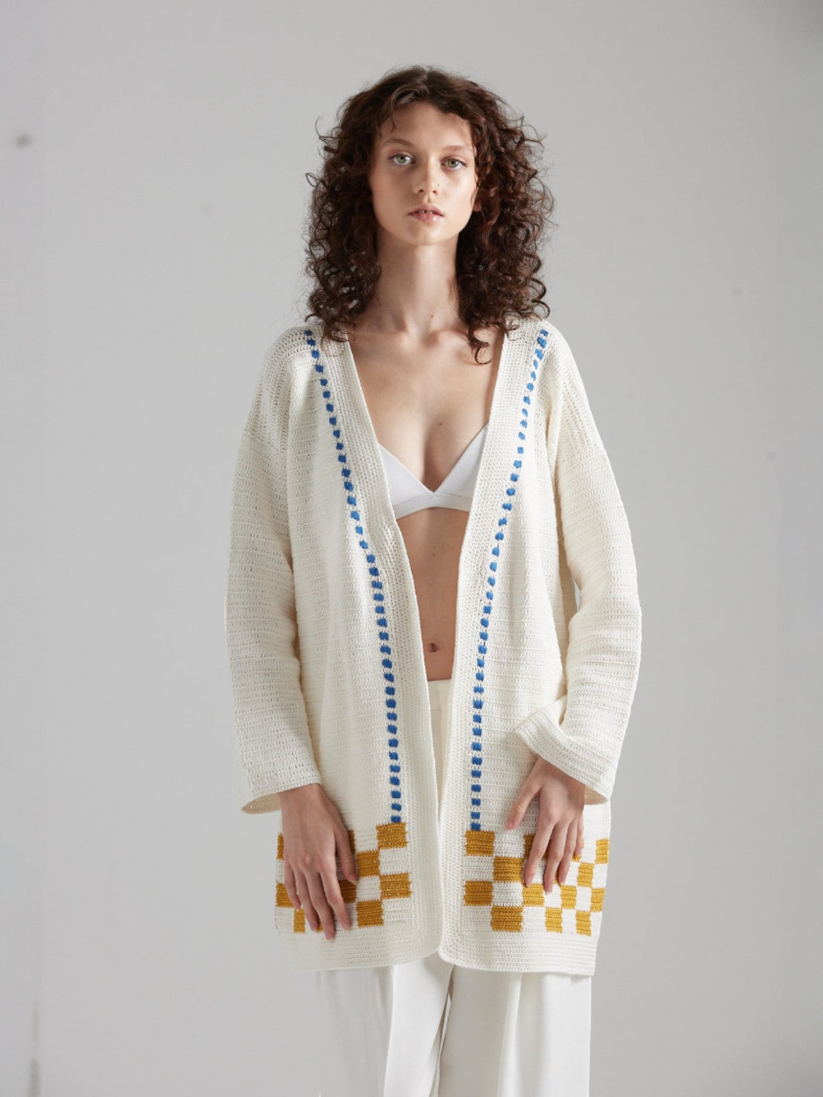 La Palme Cardigan | White La Palme Cardigan | White
