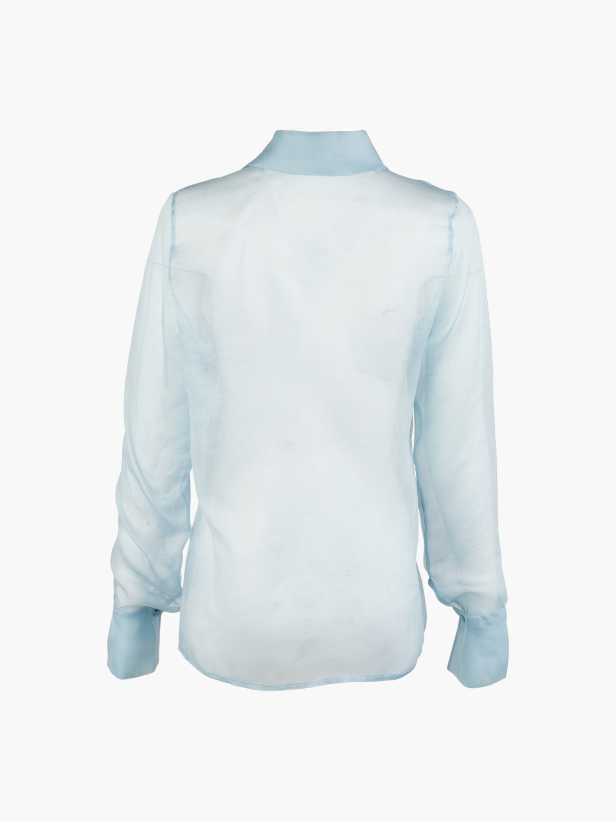 Aster Hand-Embroidered Organza Blouse | Blue Aster Hand-Embroidered Organza Blouse | Blue