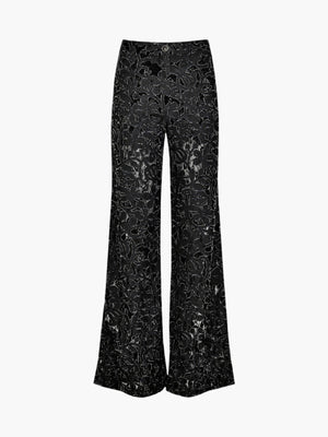 Chloe Lace Denim Pants | Black Chloe Lace Denim Pants | Black