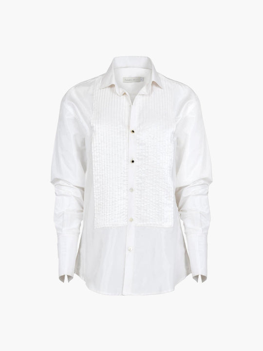 Classic Tuxedo Shirt | Silk Taffeta