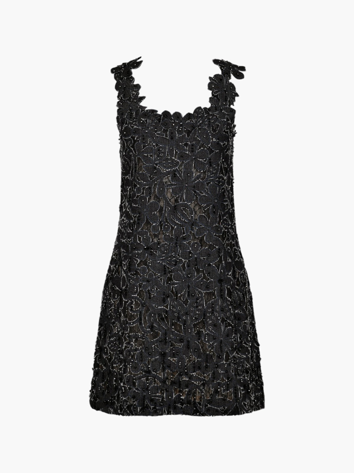 Emilie Mini Lace Denim Dress