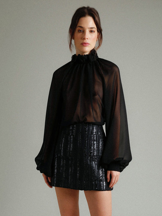 Tortuga Silk Top | Black