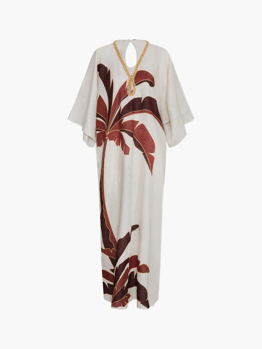 Andina Hand Embroidered Linen Tunic | Terra Palm