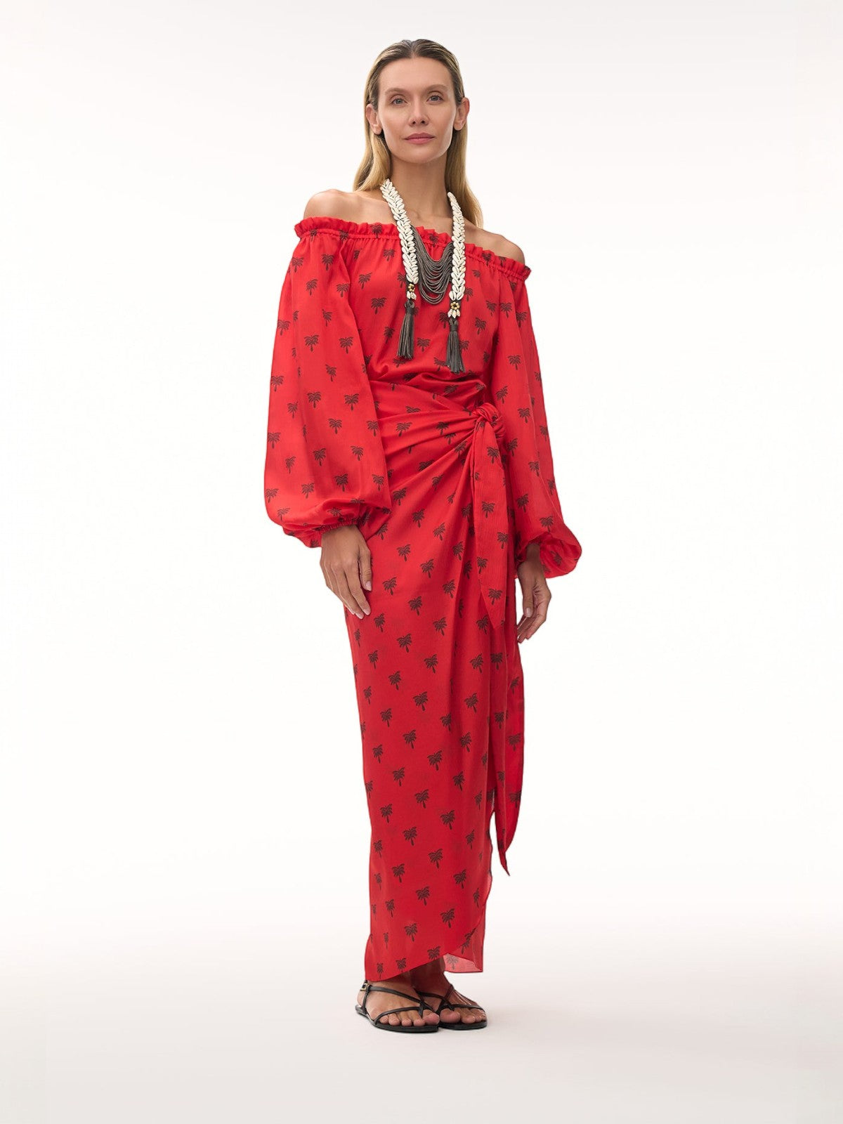 Astrid Martellato Silk Blouse | Red Polka Palms Astrid Martellato Silk Blouse | Red Polka Palms