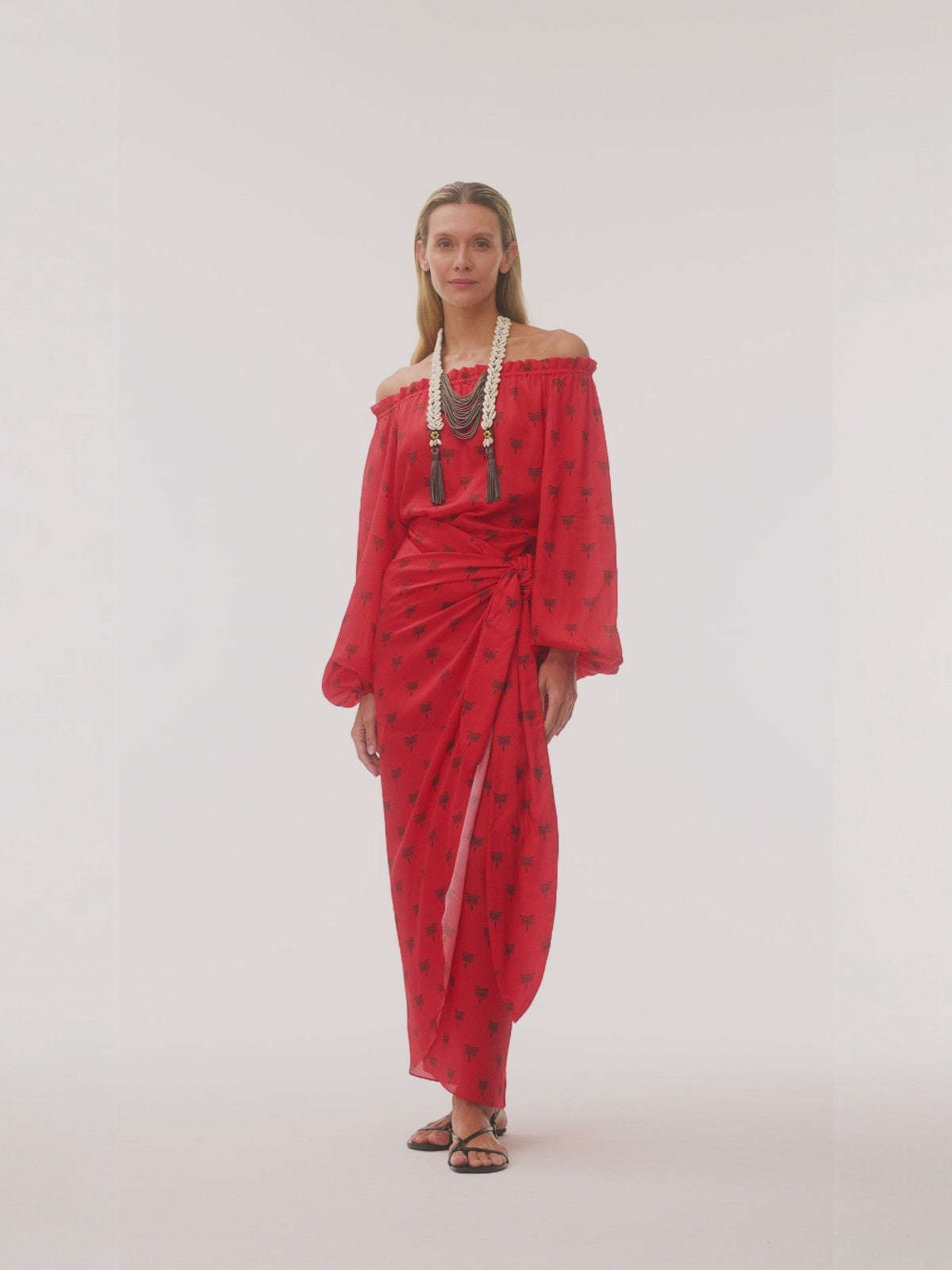 Astrid Martellato Silk Blouse | Red Polka Palms Astrid Martellato Silk Blouse | Red Polka Palms