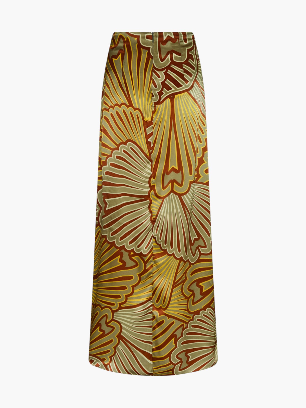 Carlota Satin Silk Maxi Skirt | Yellow Intricate Shells Carlota Satin Silk Maxi Skirt | Yellow Intricate Shells