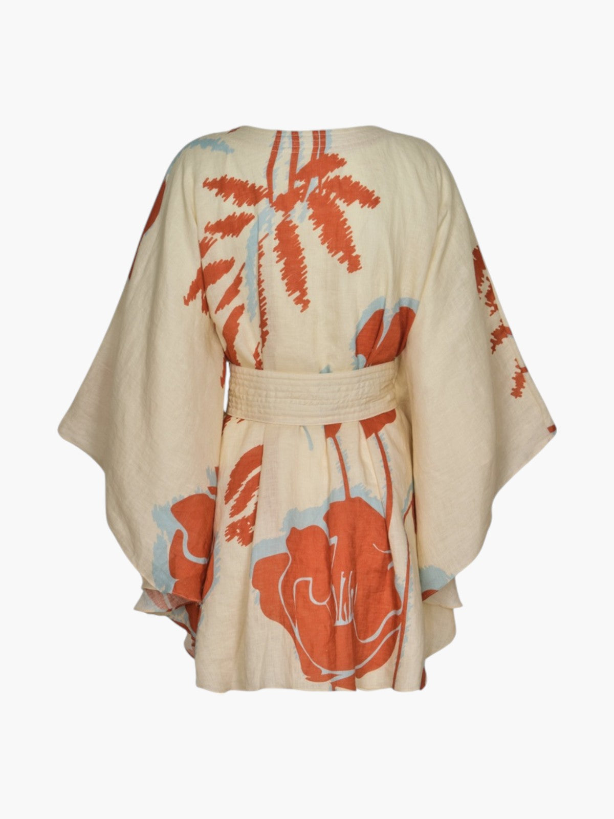 Cavalo Linen Cape | Ecru/Orange Gladiolos Cavalo Linen Cape | Ecru/Orange Gladiolos