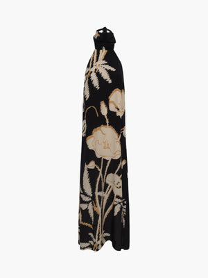 Costa Pacifica Crepe Chine Dress | Black/Beige Gladiolos Costa Pacifica Crepe Chine Dress | Black/Beige Gladiolos