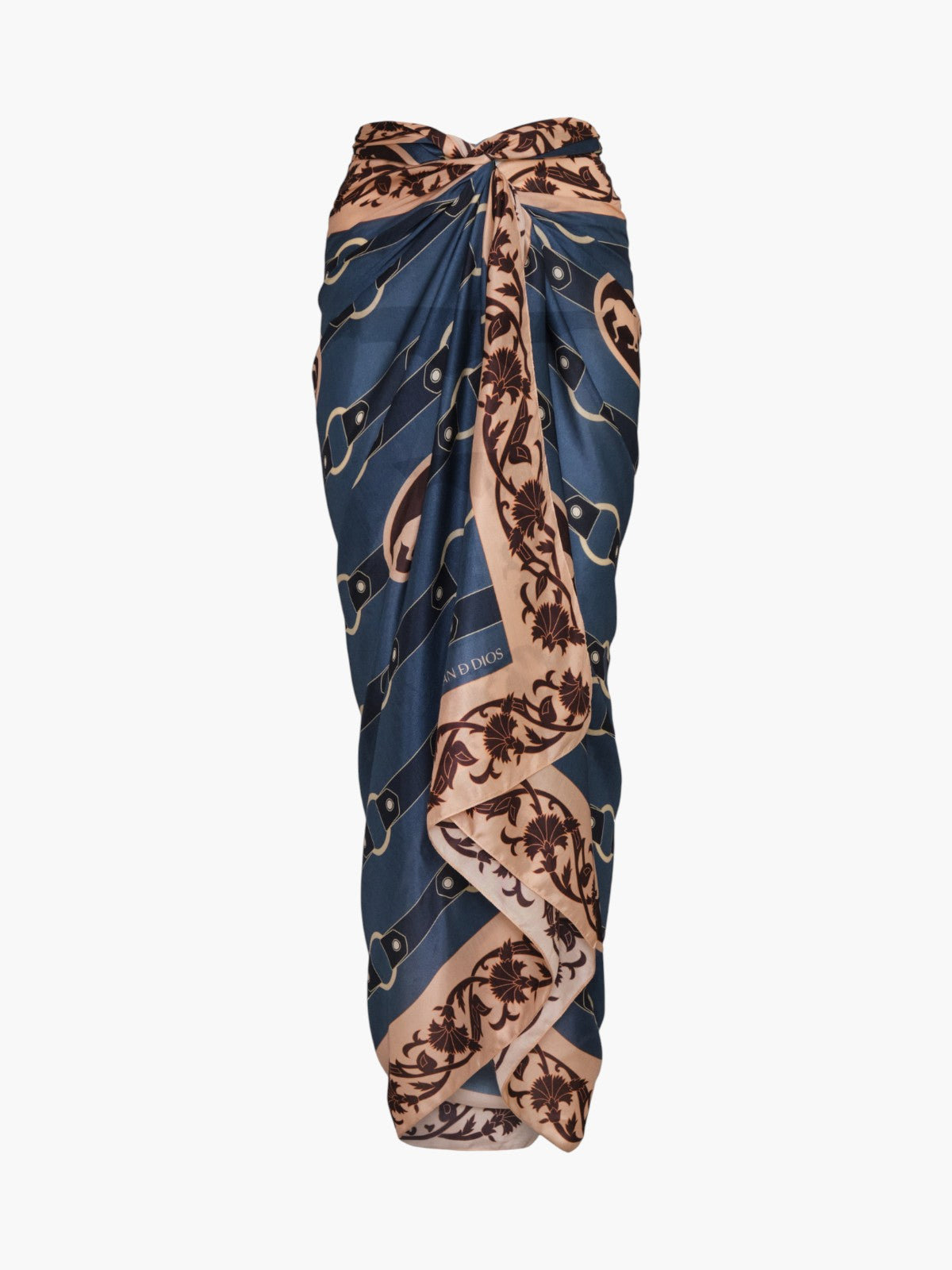 De La Falaise Cotton Silk Sarong | Blue Horse Reins