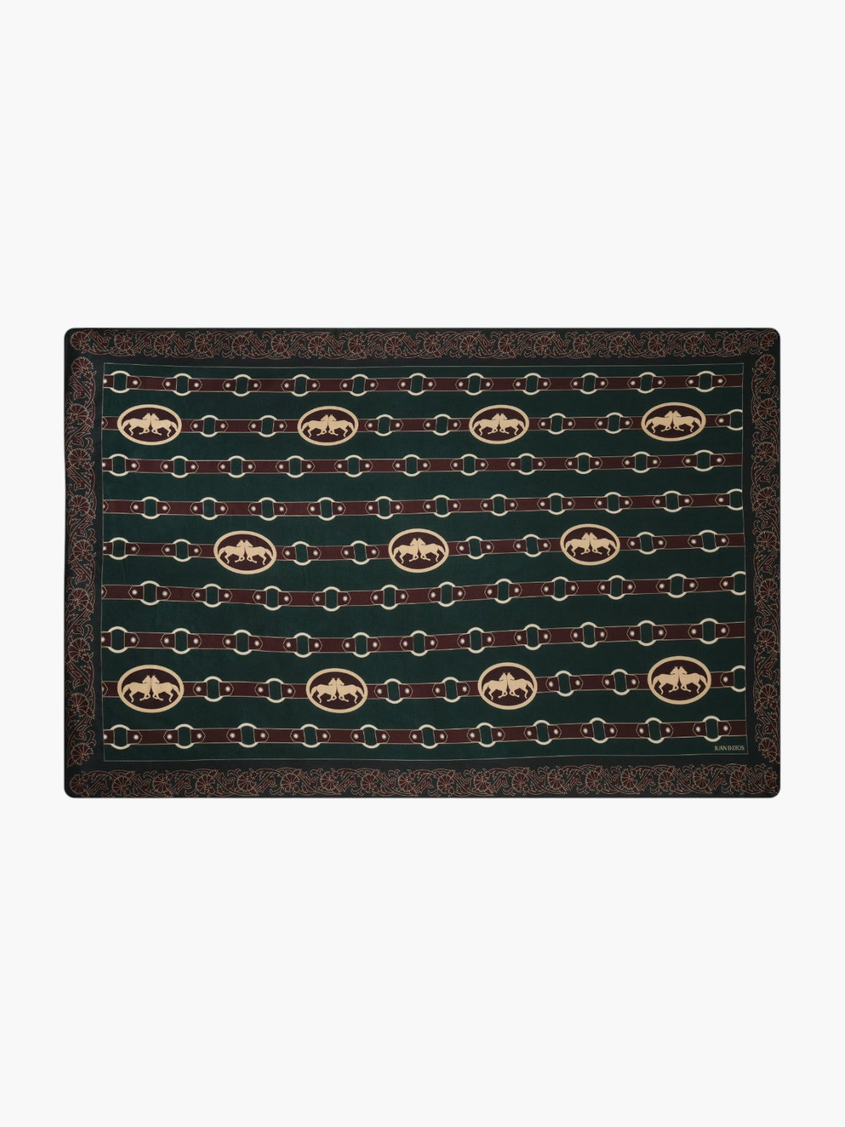 De La Falaise Cotton Silk Sarong | Green Horse Reins De La Falaise Cotton Silk Sarong | Green Horse Reins