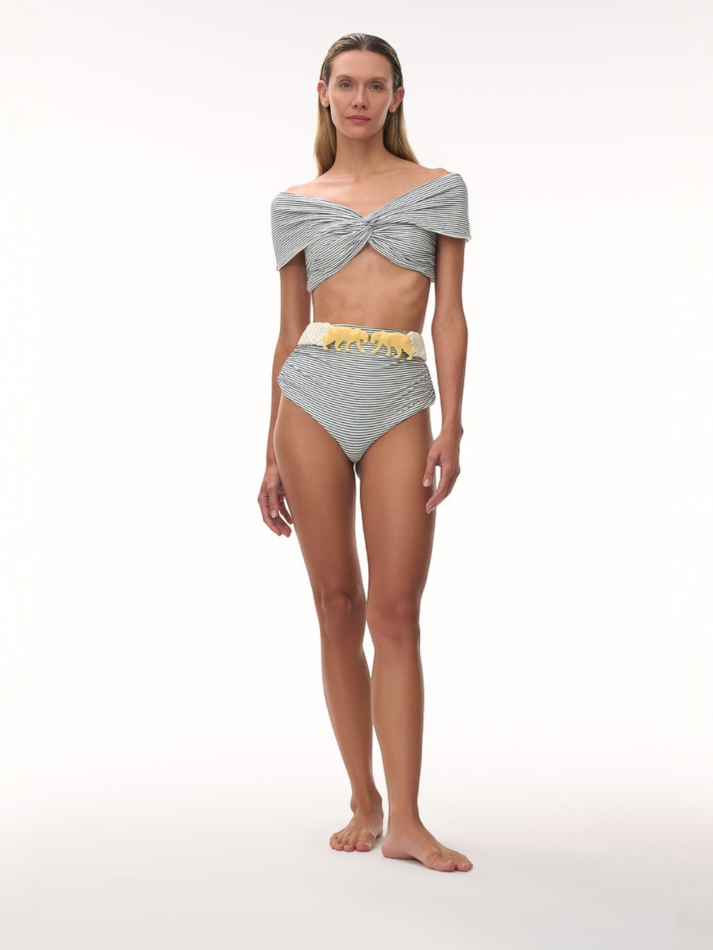 Jaguar Braided Belt | Ivory