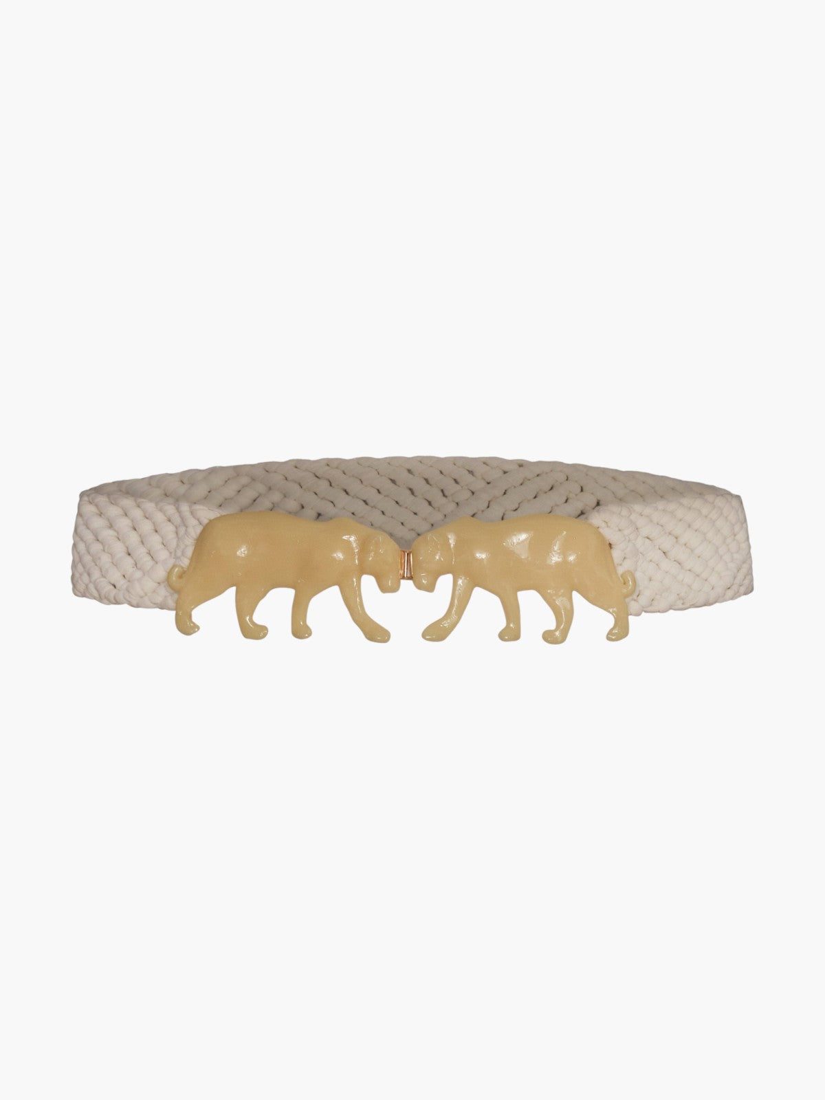 Jaguar Braided Belt | Ivory Jaguar Braided Belt | Ivory