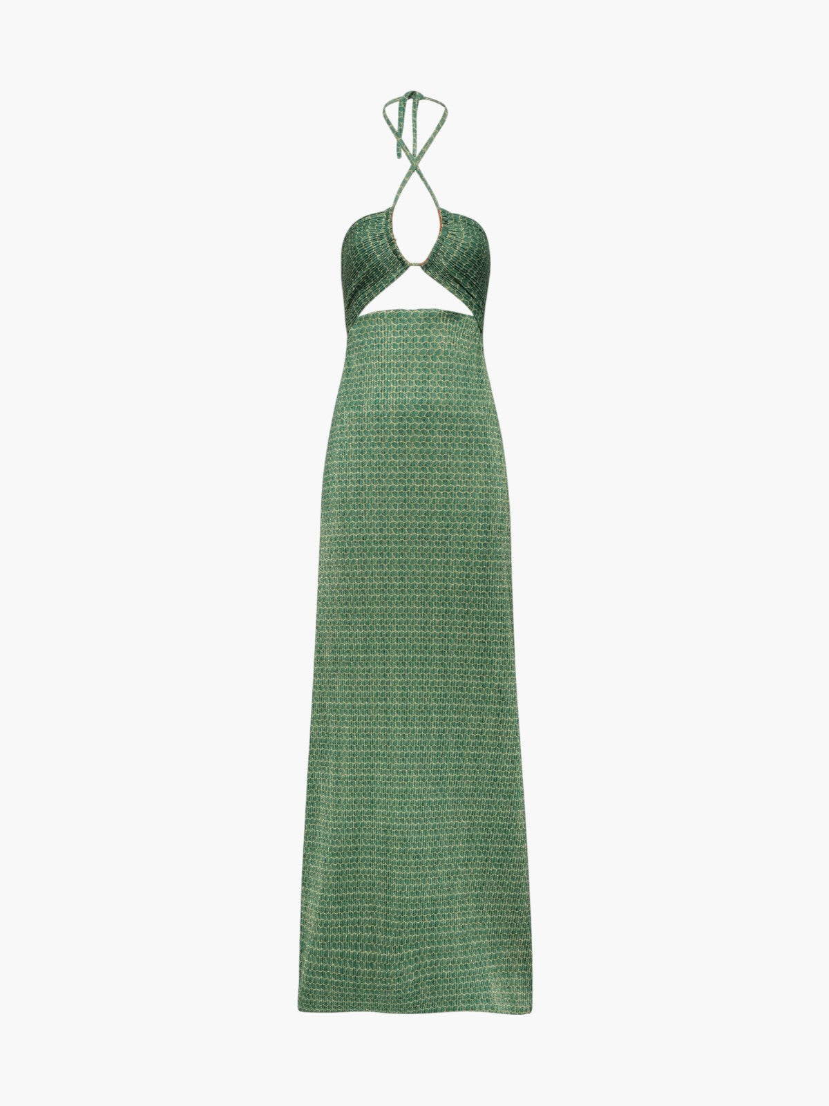 Josefina Shiny Jersey Maxi Dress | Emerald Mini Scales Josefina Shiny Jersey Maxi Dress | Emerald Mini Scales