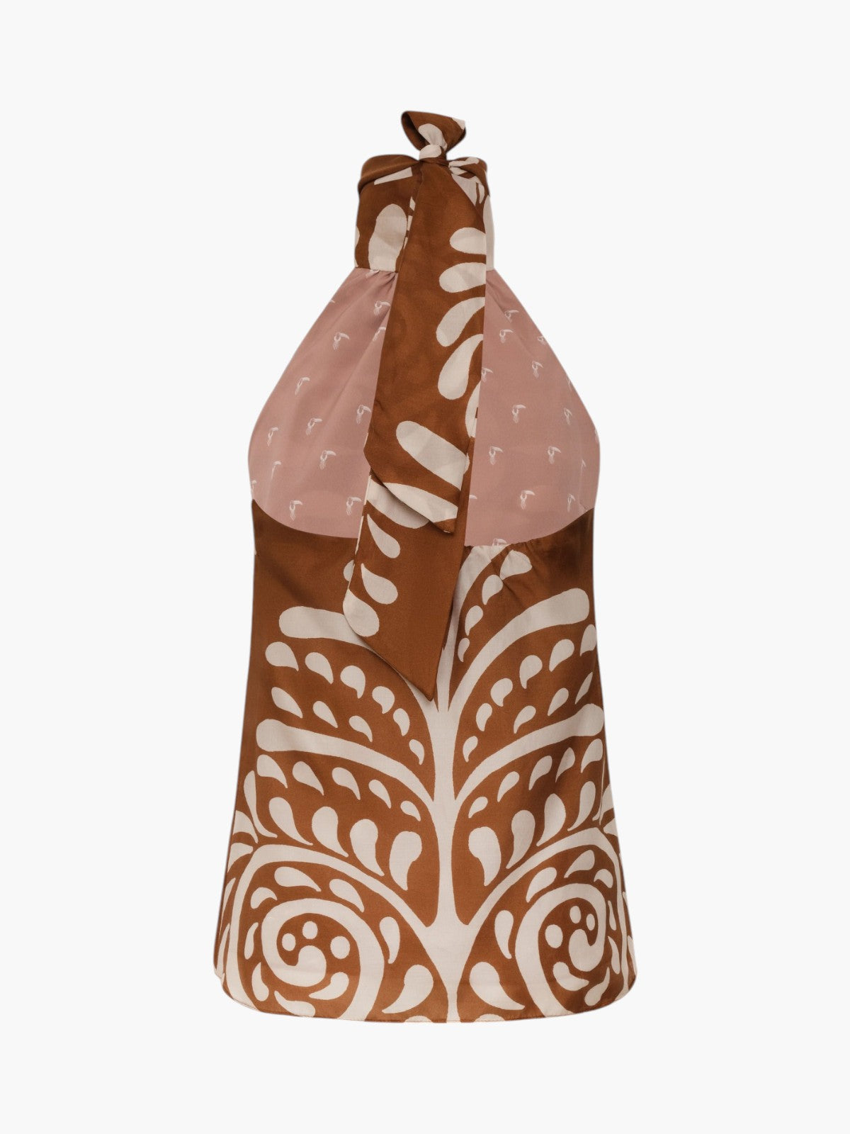 Magdalena Cotton Silk Blouse | Brown Arabesque Magdalena Cotton Silk Blouse | Brown Arabesque