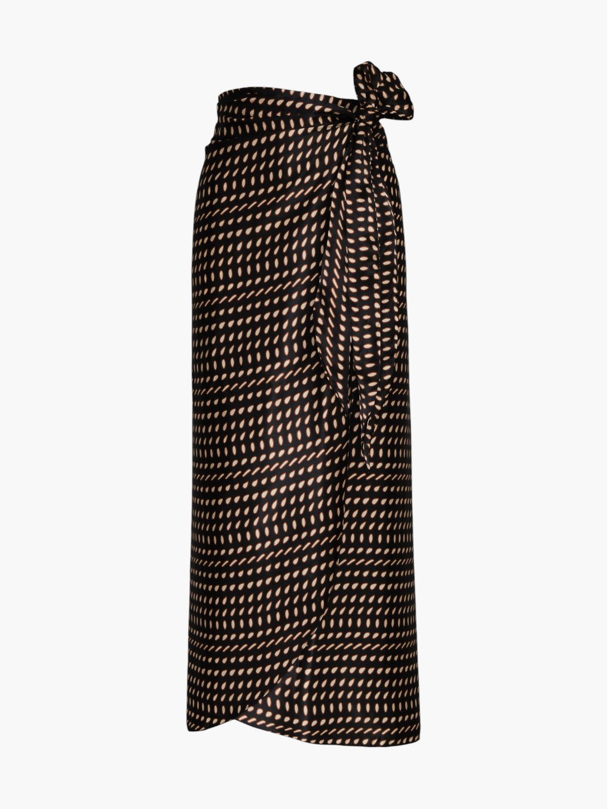 Mapara Satin Silk Skirt | Black & Ivory Seeds Mapara Satin Silk Skirt | Black & Ivory Seeds