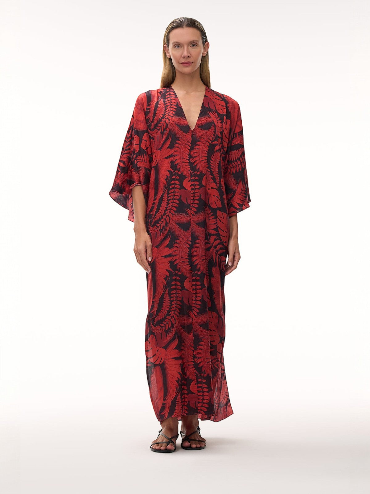 Mercedes Silk Jacquard Tunic | Cherry Rainforest Mercedes Silk Jacquard Tunic | Cherry Rainforest