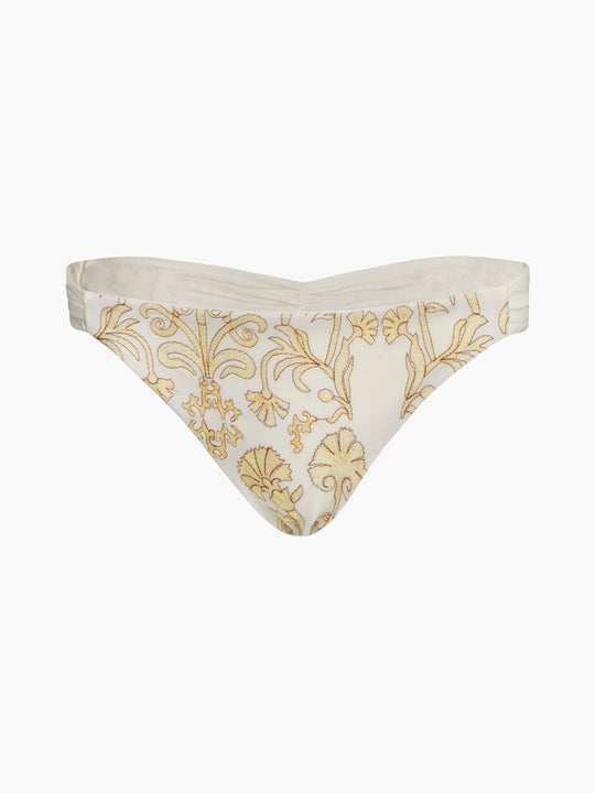 Potosi Embroidered Bottom | Yellow Flowers/Ivory