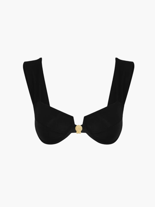 Sabina Top | Black/Ivory