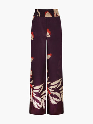 San Cipriano Crepe Chine Pants | Purple Gladiolos San Cipriano Crepe Chine Pants | Purple Gladiolos