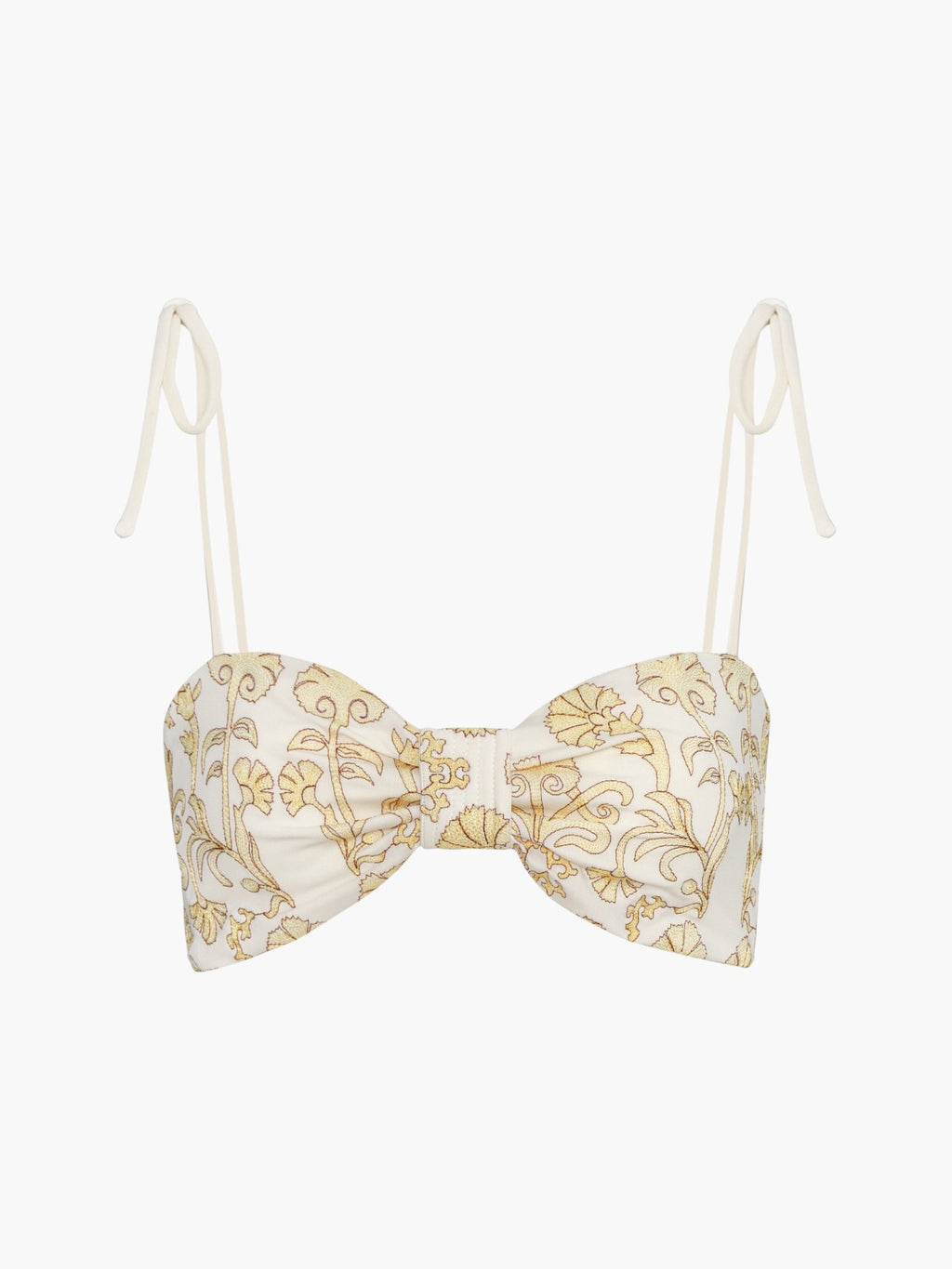 San Miguel Embroidered Top | Yellow Flowers/Ivory