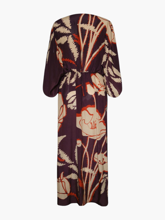 San Cipriano Crepe Chine Tunic | Purple Gladiolos