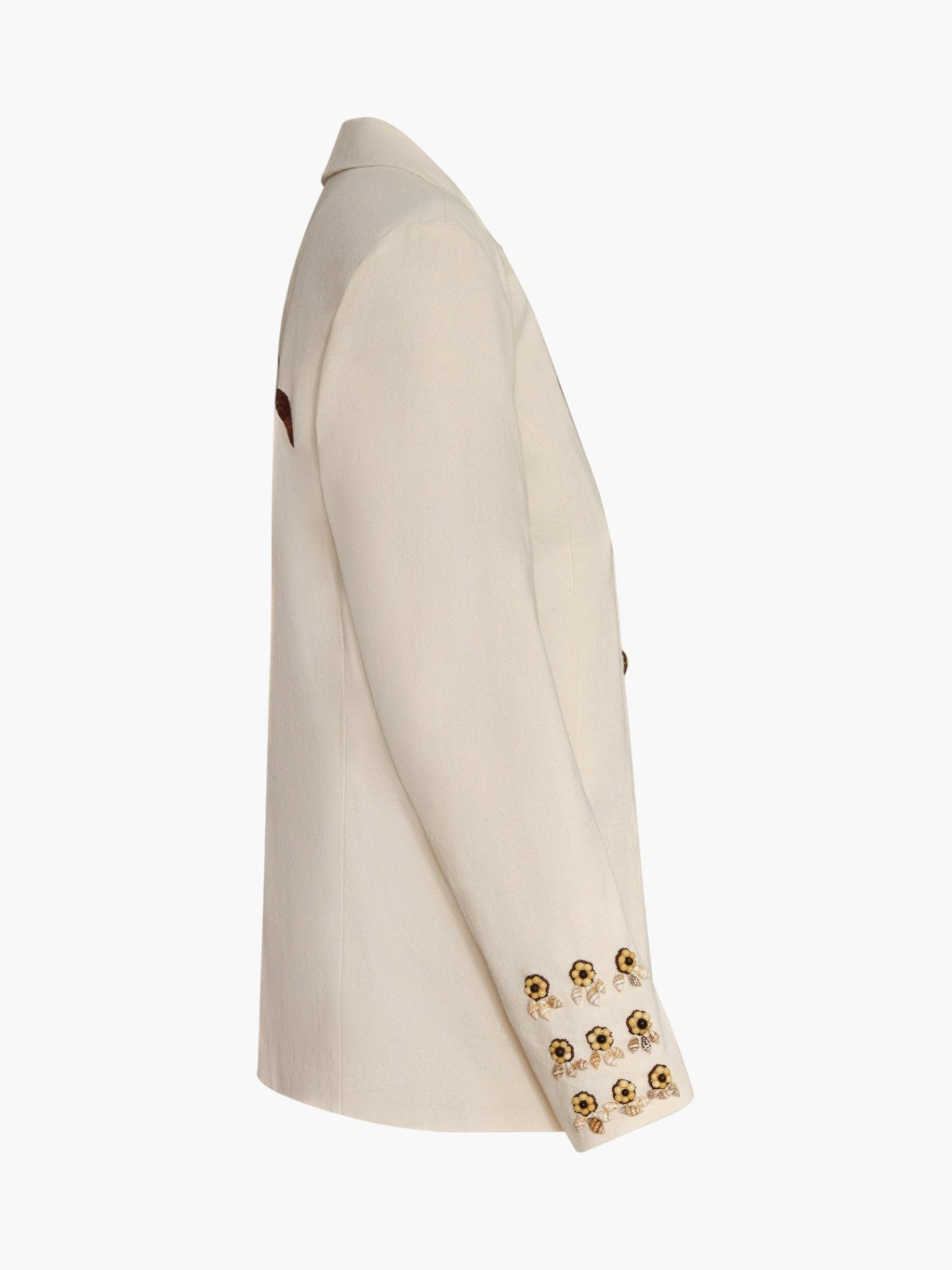 Santo Tomas Embroidered Canvas Blazer | Ivory Santo Tomas Embroidered Canvas Blazer | Ivory
