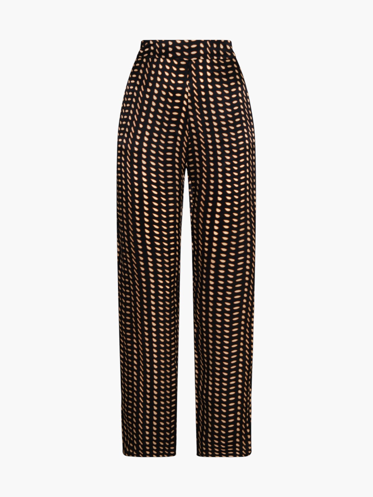 Santo Tomás Satin Silk Pants | Black & Ivory Seeds Santo Tomás Satin Silk Pants | Black & Ivory Seeds