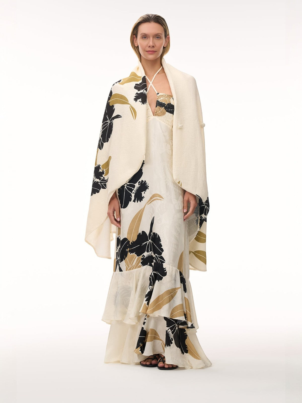 Sevillana Silk Jacquard Maxi Dress | Black Orchids Sevillana Silk Jacquard Maxi Dress | Black Orchids