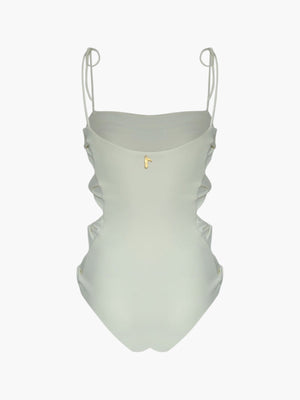 Tejada Pleated One Piece | Ivory Tejada Pleated One Piece | Ivory