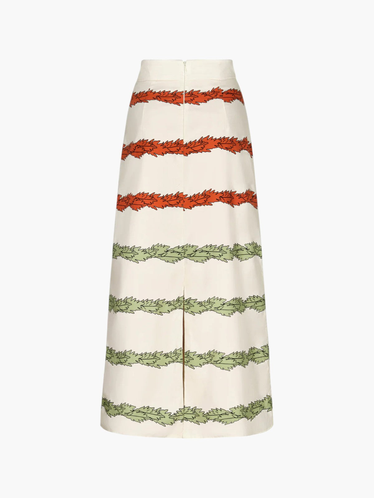 El Carmen Embroidered Cotton Midi Skirt | Ivory Striped Helechos El Carmen Embroidered Cotton Midi Skirt | Ivory Striped Helechos