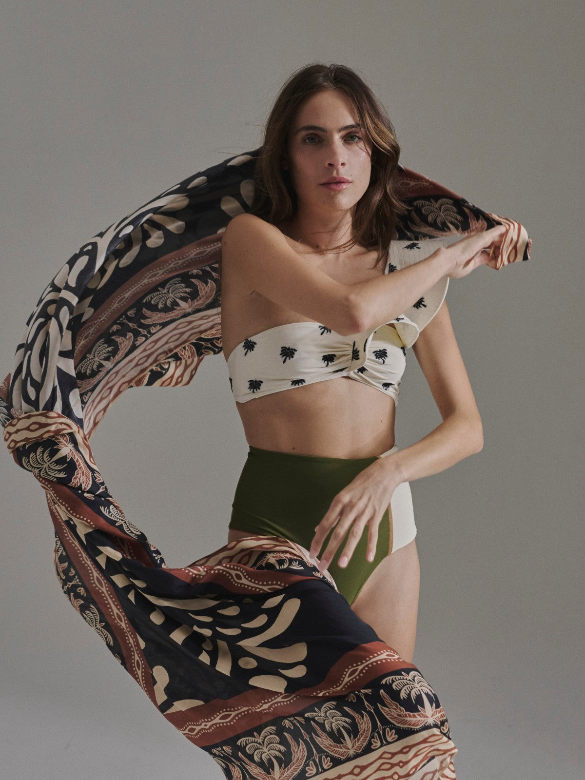 Barranquero Embroidered Top | Ivory/Black Polka Palms Barranquero Embroidered Top | Ivory/Black Polka Palms