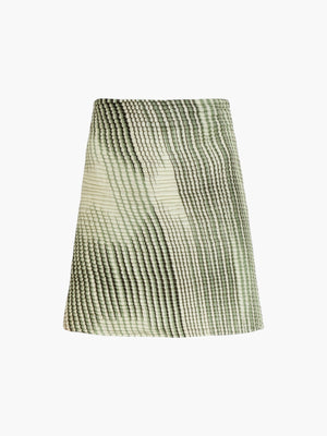 Bianca Pleated Linen Mini Skirt | Green Stripes Bianca Pleated Linen Mini Skirt | Green Stripes