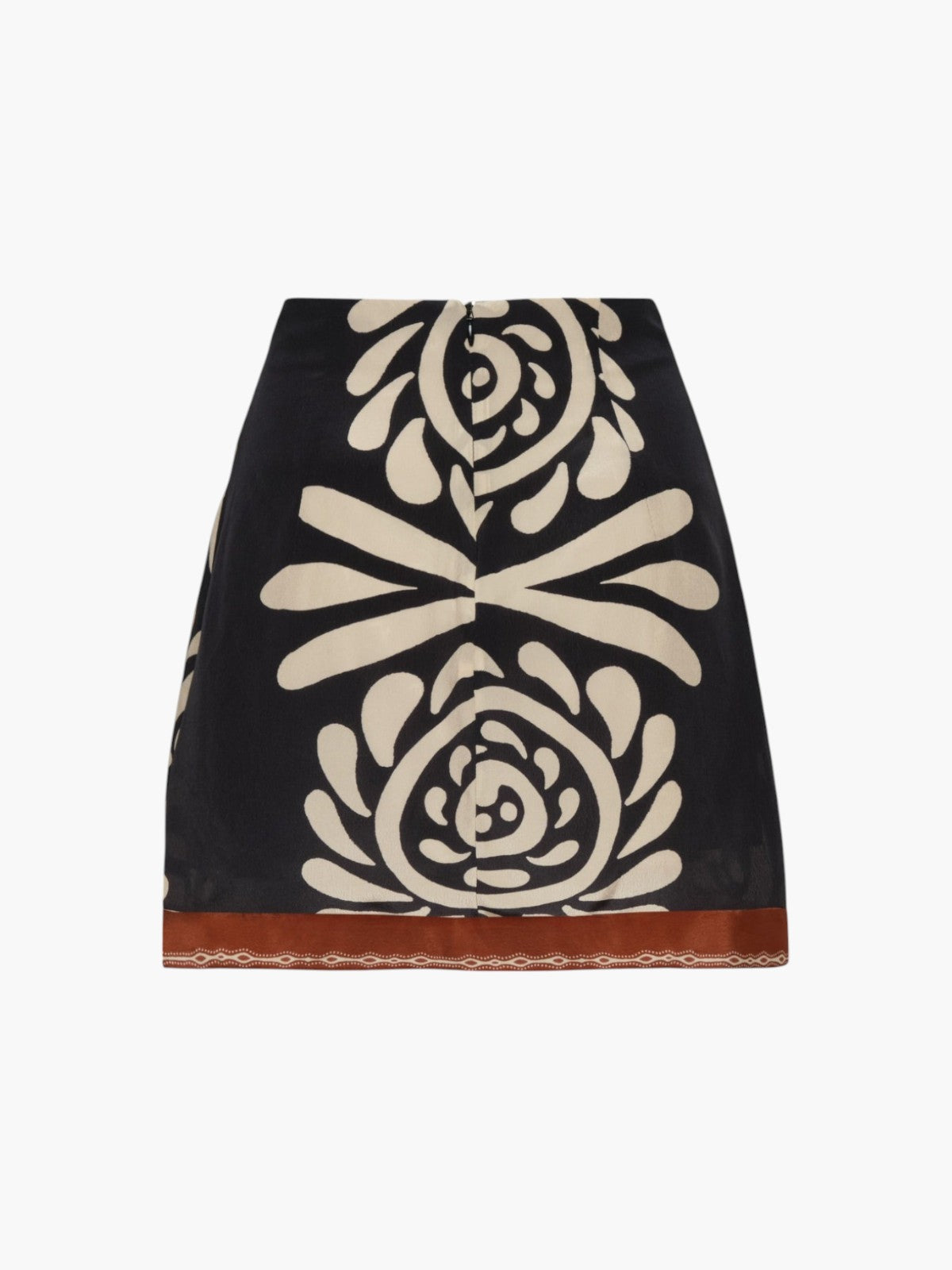 Carmelita Crepe Chine Mini Skirt | Black Arabesque Carmelita Crepe Chine Mini Skirt | Black Arabesque