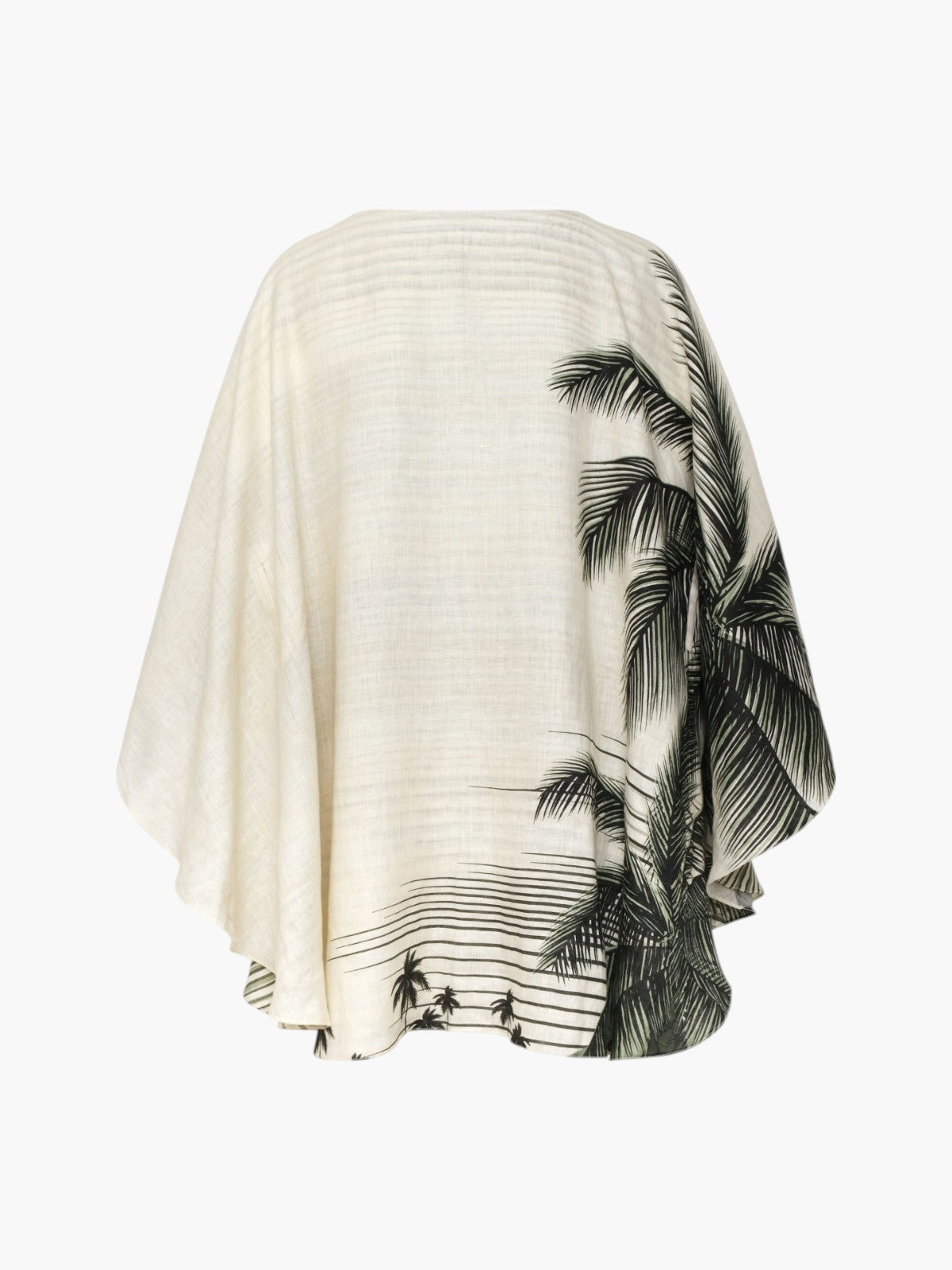 Cavalo Linen Poncho | Green Tropical Landscape Cavalo Linen Poncho | Green Tropical Landscape