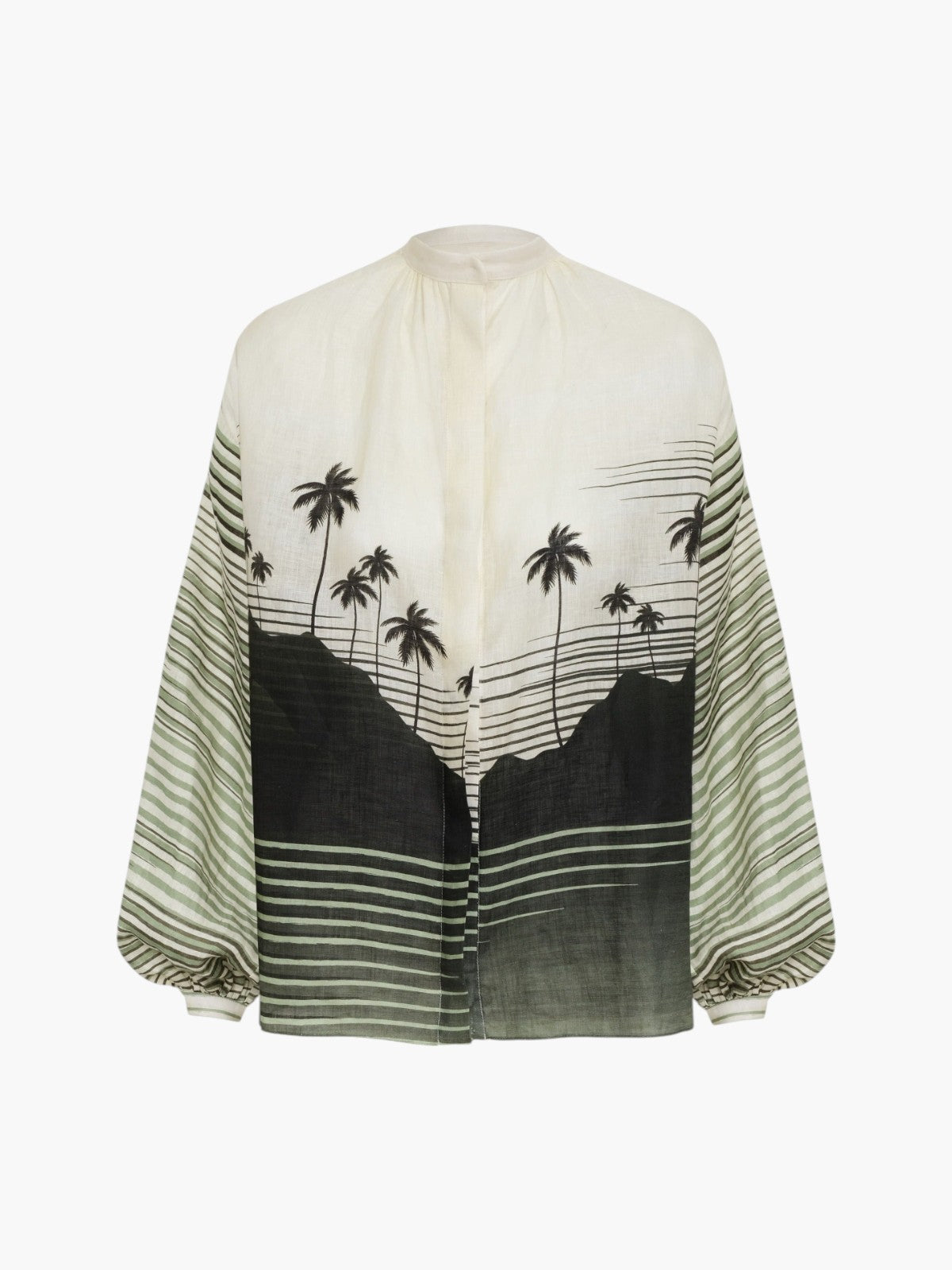 Don Simon Linen Shirt | Green Tropical Landscape Don Simon Linen Shirt | Green Tropical Landscape