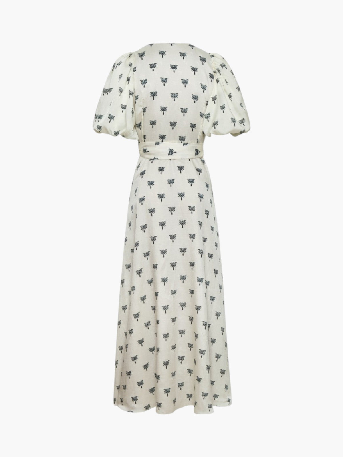 Ermita Martellato Silk Midi Dress | Ivory/Black Polka Palms Ermita Martellato Silk Midi Dress | Ivory/Black Polka Palms