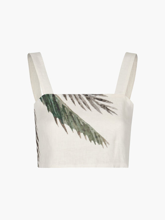 Guainia Linen Top | Ivory Palms